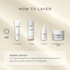 Daily Radiance Vitamin C™ -Rimberio Cosmetics 20230922 PDPAsset5 DailyRadianceVitaminC LayeringGuide ROW